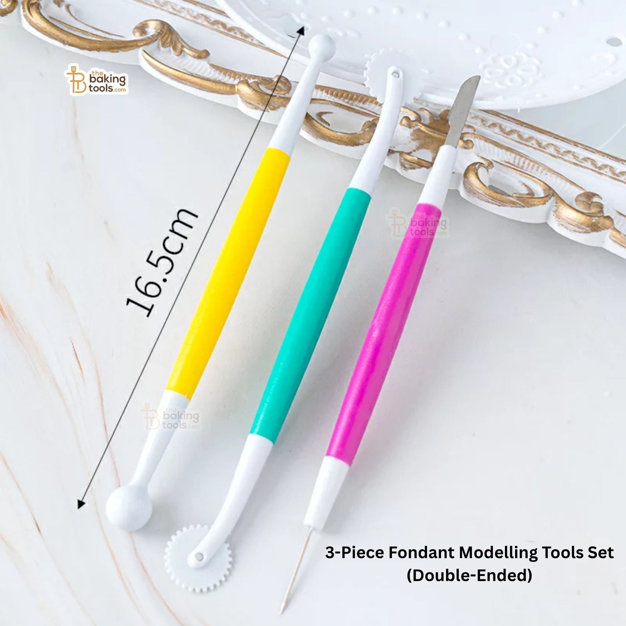 3-Piece Fondant Modelling Tools Set (Double-Ended)